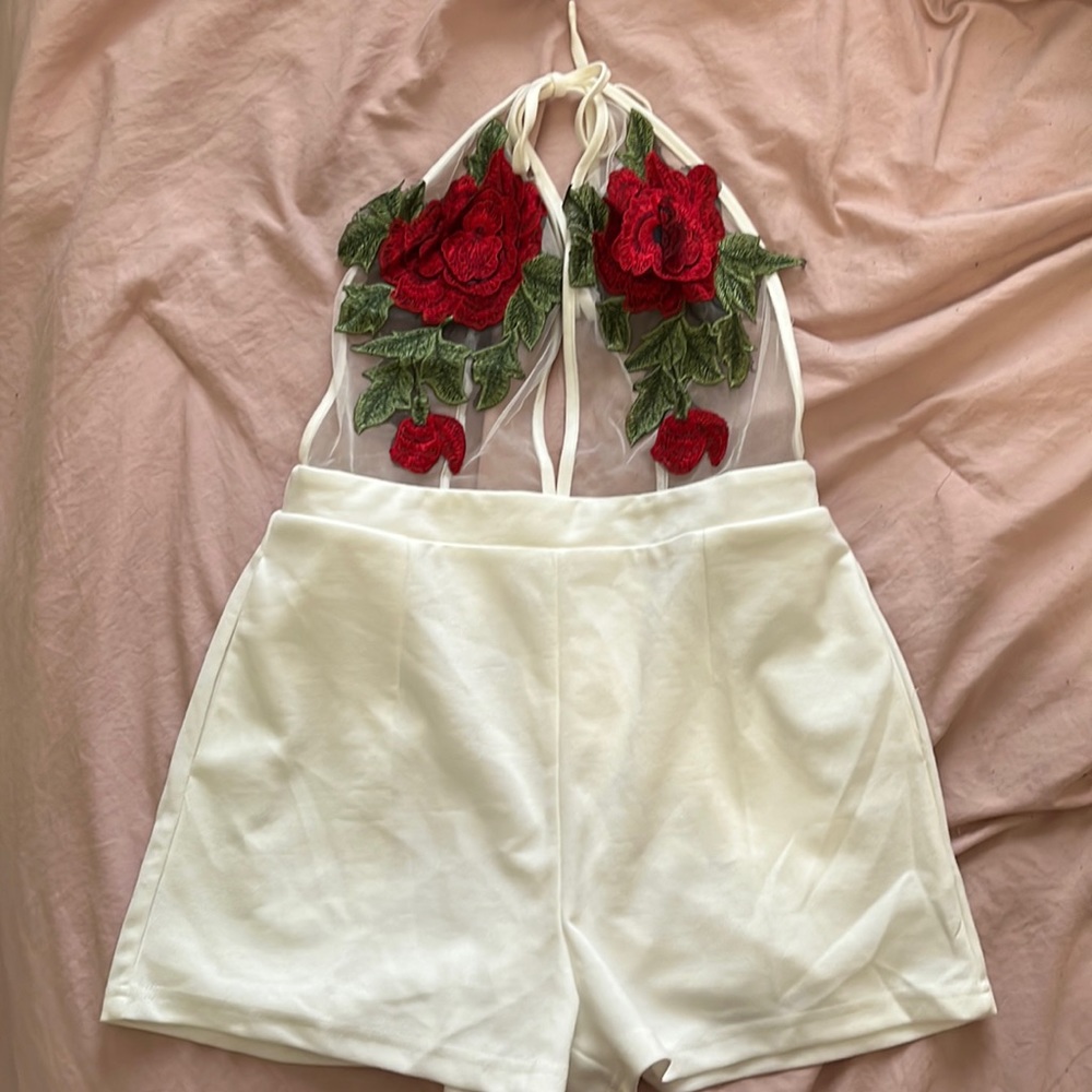 Backless romper